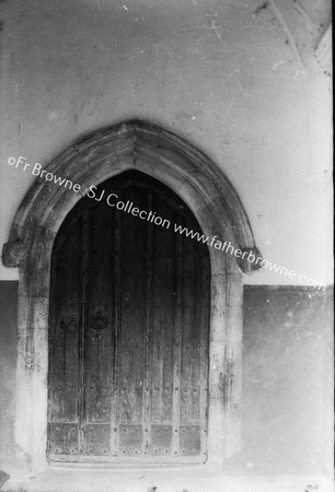 ST ANDREWS C.1300 CHANCEL 1370 TOWER 1460 (THATCHED ROOF OF NAVE & AISLE) DOOR OF N.PORCH